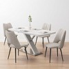 5-Piece Expandable Dining Table Set with 4 Upholstered Chairs, Rectangular Kitchen Table with Adjustable Length for 4–6 People, for Dining Room - 3 of 4