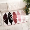 Zarkea™ 18" x 27" Boho Gradient Feather Design Microfiber Rug, Washable Anti-Slip Mat for Indoor/Outdoor & Pet Friendly Use - 2 of 4
