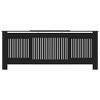 vidaXL Radiator Cover 2 pcs Engineered Wood - Black 80.7" x 8.1" x 32.1" - 4 of 4
