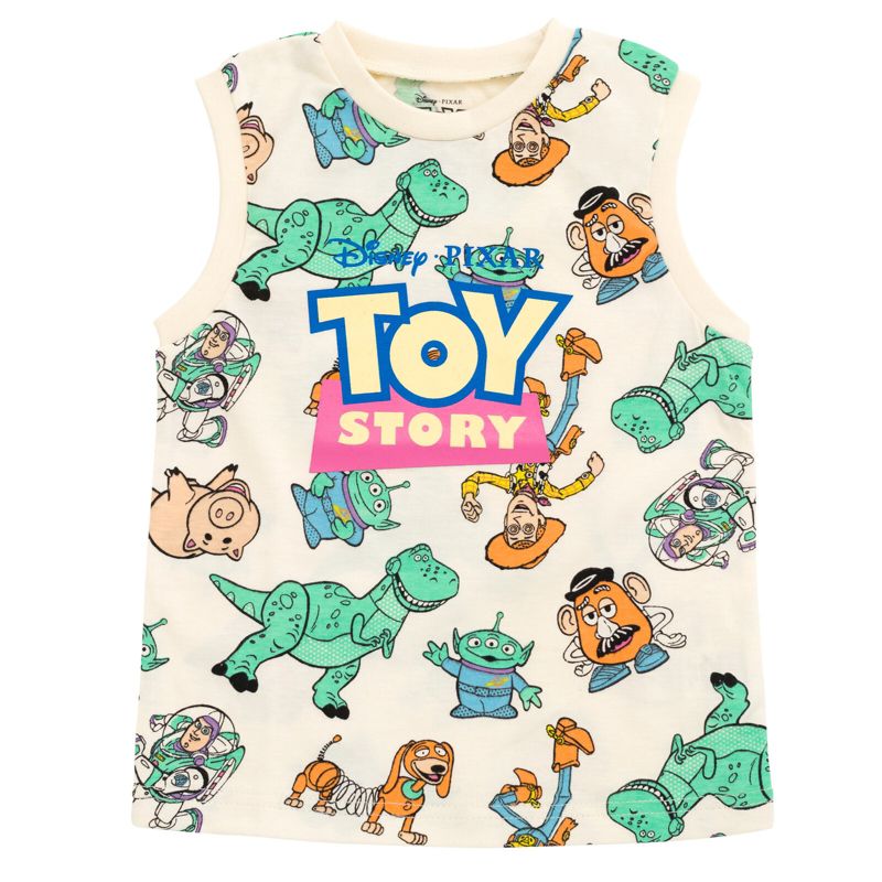 Disney Lion King Toy Story Mickey Mouse Cars T-Shirt Tank Top and French Terry Shorts 3 Piece Outfit Set Little Kid to Big Kid, 3 of 6