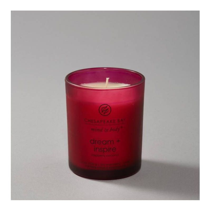 Frosted Glass Dream + Inspire Lidded Jar Candle Burgundy - Mind & Body by Chesapeake Bay Candle, 5 of 11