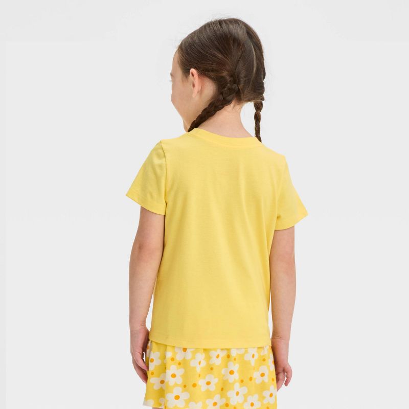 Toddler Girls' Love My Dad Short Sleeve T-Shirt - Cat & Jack™ Dark Yellow, 4 of 5
