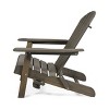 Bellwood Outdoor Acacia Wood Folding Adirondack Chairs Gray - Christopher Knight Home: Weather-Resistant Patio Accent Chair with Cup Holder - 4 of 4