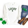 Simply Sage Market Women's Graphic Sweatshirt Lucky Varsity Clover St. Patrick's Day - 3 of 3