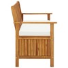 vidaXL Storage Bench Natural wood Solid acacia wood with a polyester cushion - 4 of 4
