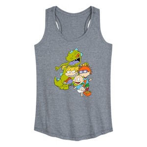 Women's - Rugrats - Tommy, Chuckie, Angelica, And Reptar Graphic Racerback Tank - 1 of 4