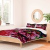 Deny Designs King Fine Art by Clau Robles Gil Panel 2 Naranja Sanguinay Flores Duvet Cover Bedding Set Pink - 2 of 4