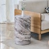 NicBex Modern Simple Cylinder Textured-Pattern Coffee Table,Minimalist Center Table for Living Room,Living Room Furniture - 3 of 4