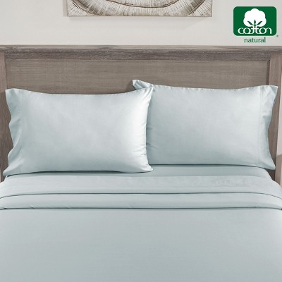 Seafoam Cotton Sateen Standard/Queen Pillowcases Set of 2