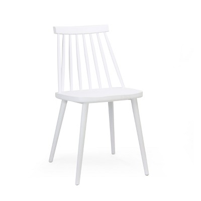 Dolonm Farmhouse Spindle Back Dining Chairs, Set of 2-Polypropylene, Country-Style, Easy Assembly & Clean