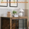 Aukfa 40" Wooden Dog Crate Furniture with Cushion – Heavy Duty Dual-Door Kennel for Small/Medium Dogs, Convertible Side Table & Nightstand - 3 of 4