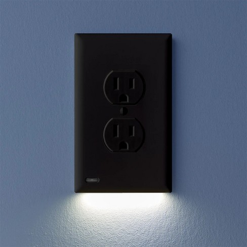 1 Pack - SnapPower GuideLight 2 for Outlets [for GFCI Outlets Only] - Night  Light - Electrical Outlet Wall Plate with LED Night Lights - Automatic  On/Off Sensor - (GFCI, Light Almond) 