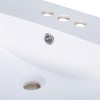 Vynxaria 24"L x 18"W Ceramic Bathroom Sink Vanity Top 4" Centerset 3-Hole White - 4 of 4