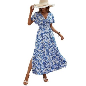 casual high slit maxi dress Strapless High Slit Casual Dress – Something She Likes Wholesale main image 1