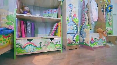 Dinosaur Kingdom Whimsical Kids' Wooden Bookshelf with Drawer