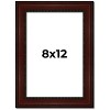 PosterPalooza | Photo Size Distressed Brown Picture Frame - UV Acrylic, Foam Board Backing, Hanging Hardware - 2 of 4