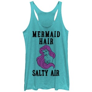 Women's The Little Mermaid Ariel Mermaid Hair Racerback Tank Top - 1 of 3