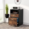 Hommoo 2-Drawer File Cabinet Mobile Printer Stand with Lock - image 4 of 4