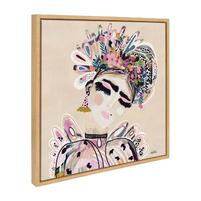 Sylvie LuLu Multicolor Framed Canvas Print 22"x22"