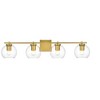 Elegant Lighting Juelz 4 light Brass and Clear Bath Sconce - 2 of 4