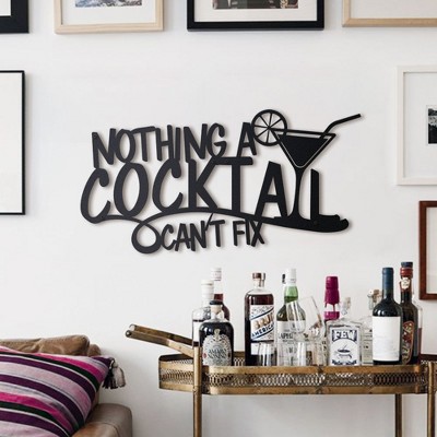 Cocktail Metal Wall Art – Metal Wall Decor – Pub, Bar Decoration