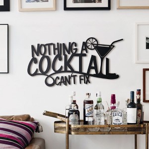 Cocktail Metal Wall Art – Metal Wall Decor – Pub, Bar Decoration - 1 of 4