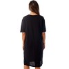 Just Love Short Sleeve Nightgown Sleep Dress for Women (Black - Candy Cane Wishes, Small) - 2 of 2