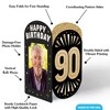 Big Dot of Happiness 90th Birthday Photo Holder Centerpieces, 4x6 Picture Display Box, Black & Gold Table Decoration for Adult Birthday Decor, 8 Count - 4 of 4