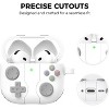 HTUTWOO Earphone Case Cover for AirPods 4 with Cleaning Kit Retro Handheld Game Console Design for AirPods 4th Generation Case - 4 of 4