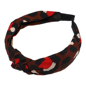 Unique Bargains Women's Leopard Pattern Knotted Headbands 1 Pc - 1 of 4