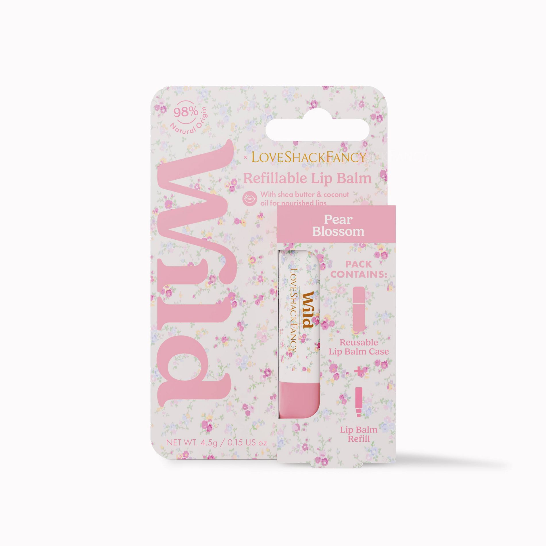 LoveShackFancy x Target – Wild Sunrise Patchwork Lip Starter Confetti Bloom/Sweet Pear & Nectar Lip Balms - 0.15oz