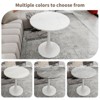 Racxily Round Side Table with Tapered Pedestal - Faux Marble Top & Nordic Minimalist Style, Ideal for Living Room - 4 of 4