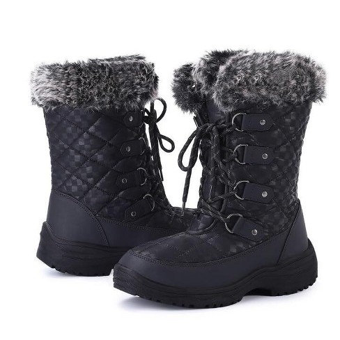 Women s Snow Boots Women Waterproof Mid Calf Anti Slip Outdoor Warm Duck Boot for Winter