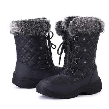 Women's Snow Boots, Women Waterproof Mid Calf, Anti-slip Outdoor Warm Duck Boot for Winter