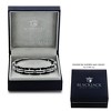 Metallo Stainless Steel Two-Toned Striped Link Bracelet - Black & Silver - Black - 8.5 Inch - 2 of 4