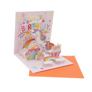 Unique Bargains Greeting Card Assorted Color 5.9"x5.9"x0.4" 1 Pc - 1 of 4