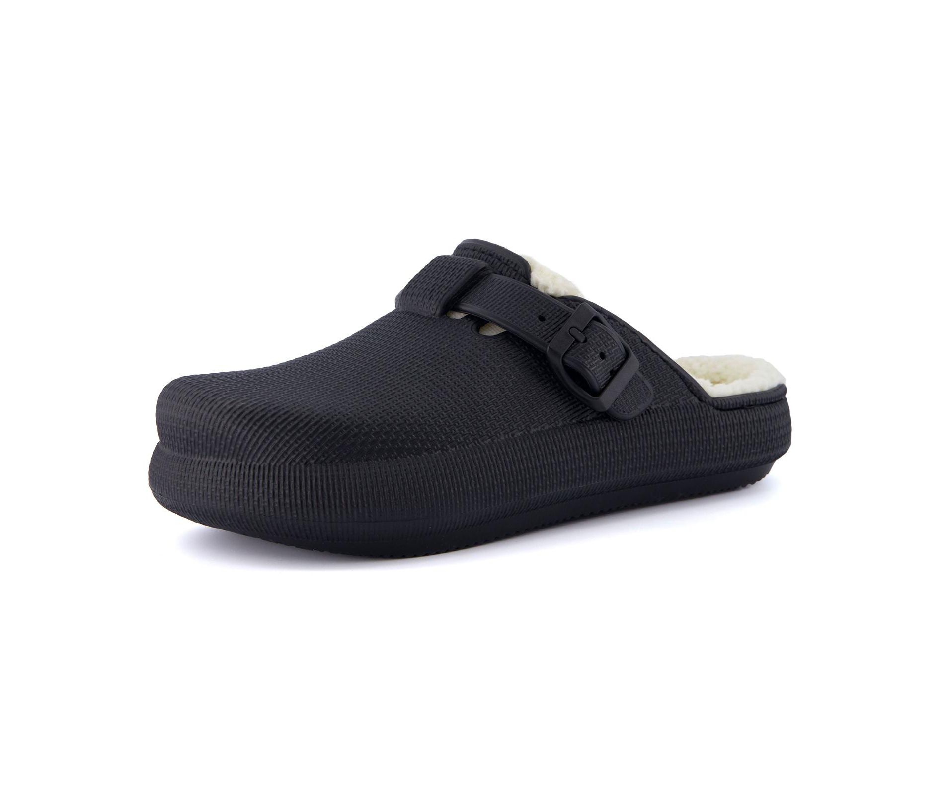 CUSHIONAIRE Women's Fable Recovery Clog with Faux Fur Lining and +Comfort