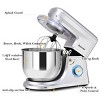Costway Tilt-Head Stand Mixer 7.5 Quart 6 Speed 660W w/Dough Hook, Whisk & Beater Silver - 4 of 4