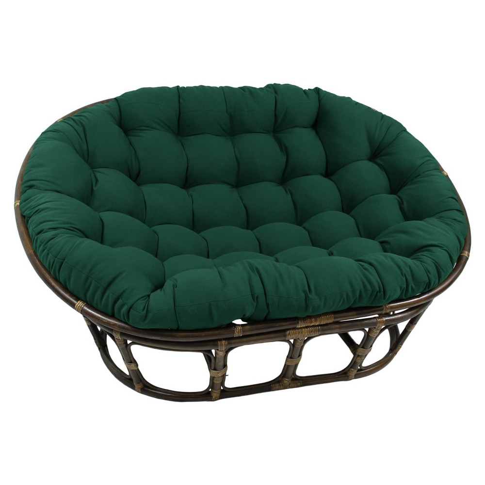 Photos - Chair 63"x45" Double Papasan with Twill Cushion Forest Green - International Car