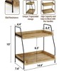 LunaLulinlk Coffee Bar Accessories and Organizer Countertop, 2-Tier Kitchen Racks and Shelves, Brown - 2 of 4