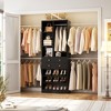 Besiost Wooden Closet System with Shoes Shelf and Drawer, Closet Organizer Storage with Drawer - 2 of 4