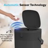 SEVOBAL Indoor Trash Cans Bathroom Small Trash Can 3 Gallon Slim Garbage Bin Wastebasket for Bedroom, Office, Kitchen, Black, 10.1"*10.3"*13.6" - 2 of 4