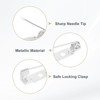 Unique Bargains Durable Multipurpose Iron Badge Brooch Pin Backs Safety Clasp 120 Pcs - 2 of 4