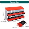 GAOMON Metal Chicken Nesting Box, 2 Layer Hen Nest Box, Roll Away Eggs Laying Boxes,Cleanable Pull Out Hen Roosting Boxes - 2 of 4