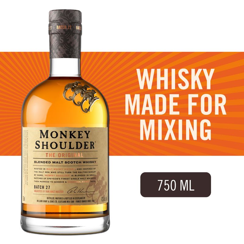 Monkey Shoulder Blended Scotch Whisky - 750ml Bottle, 3 of 13