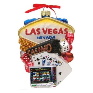 Kurt Adler Glass Ornament for Christmas Tree, Las Vegas Cityscapes - 1 of 4
