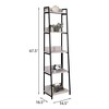 Natural and Black 5-tier Ladder Bookshelf - 4 of 4
