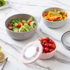 COOK WITH COLOR Wide Mixing Bowls with Lids 8 Piece Set PINK - 2 of 3