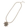 SOHI Women's Peach Orange Party Stone Pendant Necklace - 2 of 4