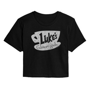 Women's - Gilmore Girls - Lukes Coffee Cropped Graphic T-Shirt - 1 of 4